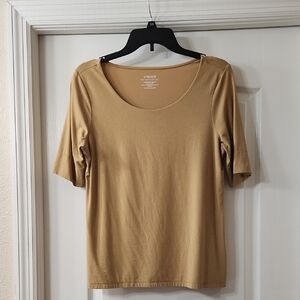 Chico's Tan Short Sleeve Tee